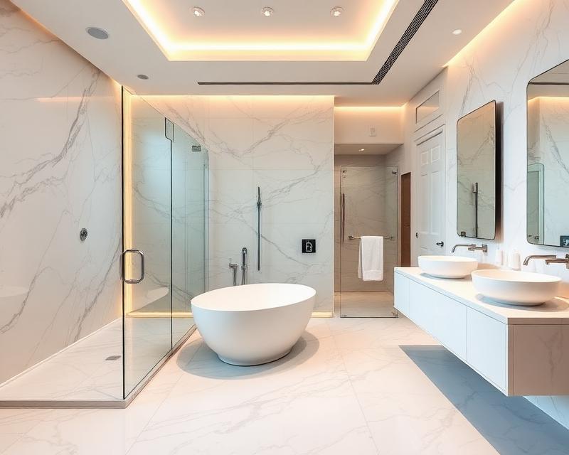 Bathroom remodel coordinated by our general contracting team in Ashtabula County