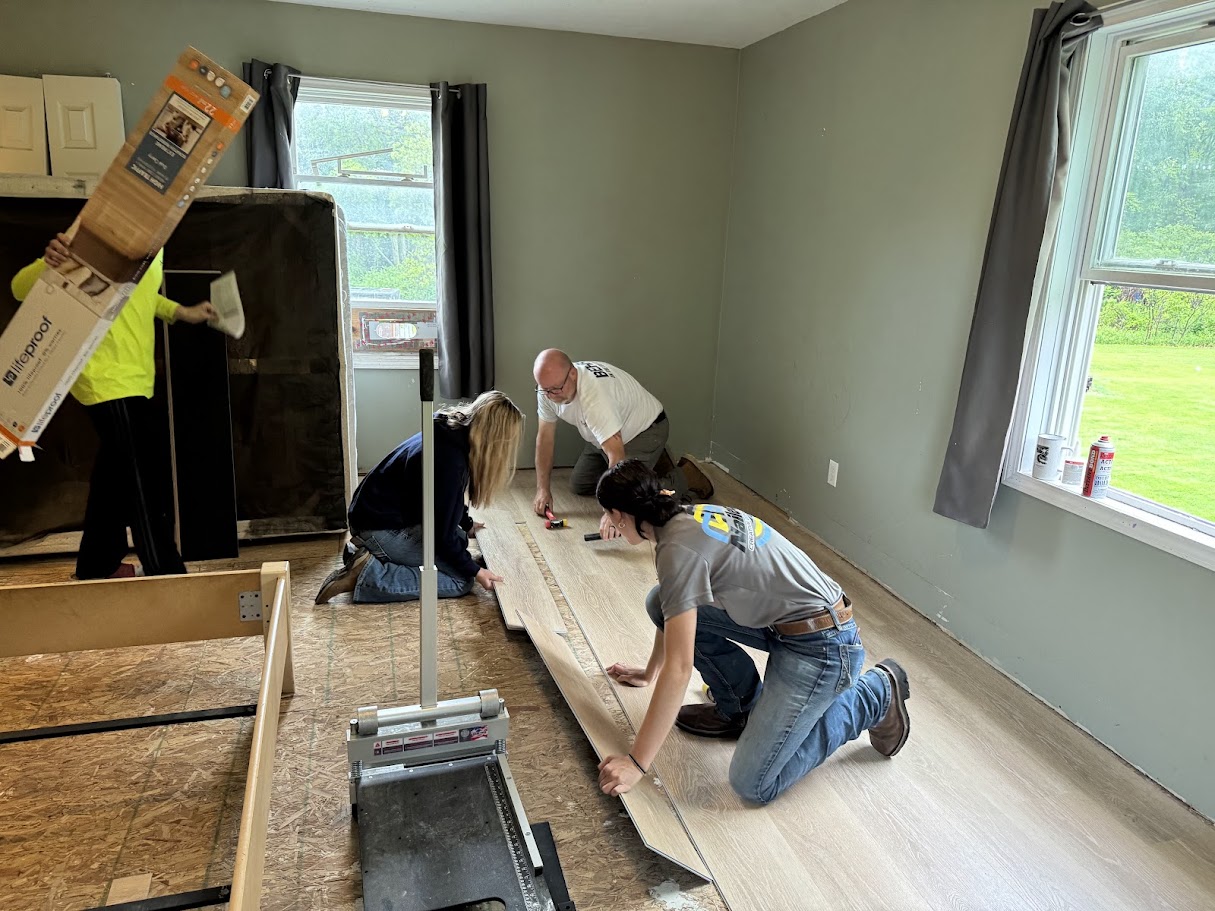 Professional flooring installation by Nailed It 440 craftsmen